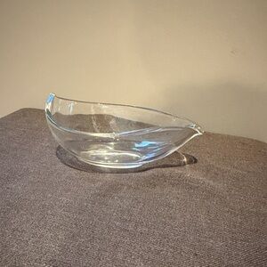 Elegant Clear Glass Serving Bowl